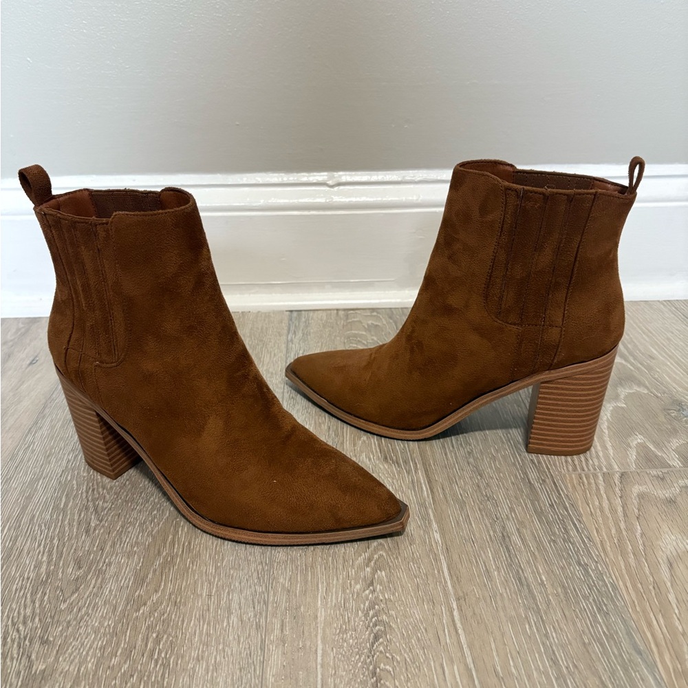 Brown Suede Ankle Boots